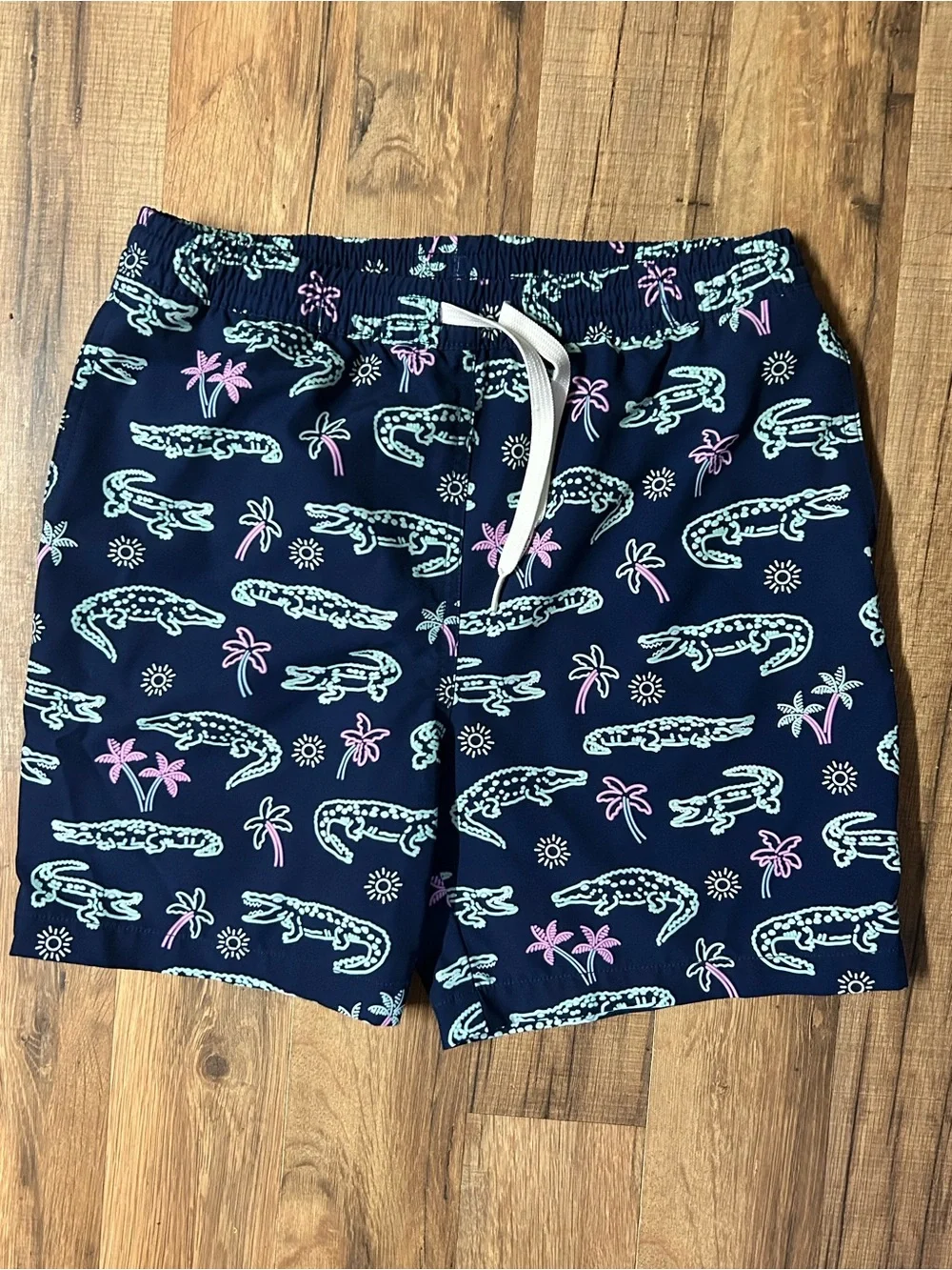 Chubbies Swim Trunks Youth Large The Neon Glades Pink Lined Elastic Waist